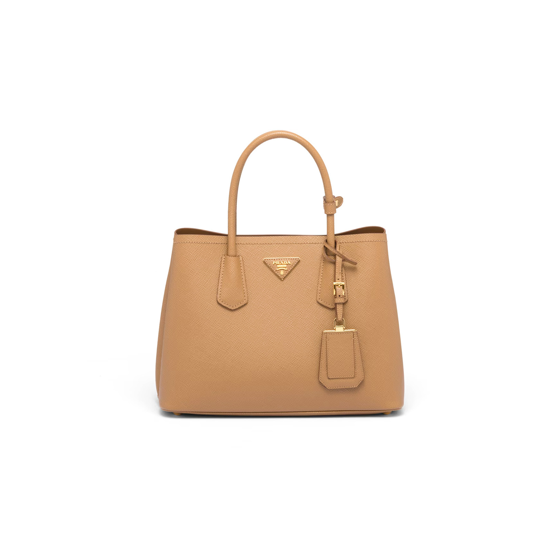 Pra*a medium Pra*a double saffiano leather bag 1bg887 (33*25*14.5cm)